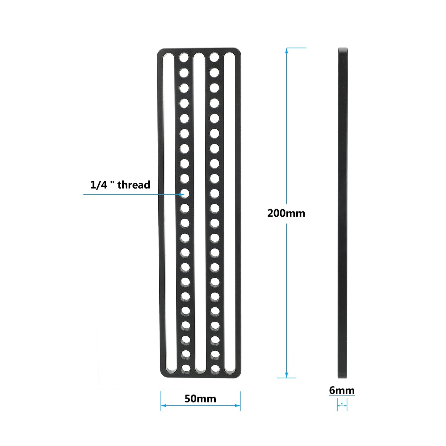 CAMVATE Extended Cheese Plate Mounting Extension Light Weight with 1/4"-20 Thread Holes for Photographic Accessories - 3023