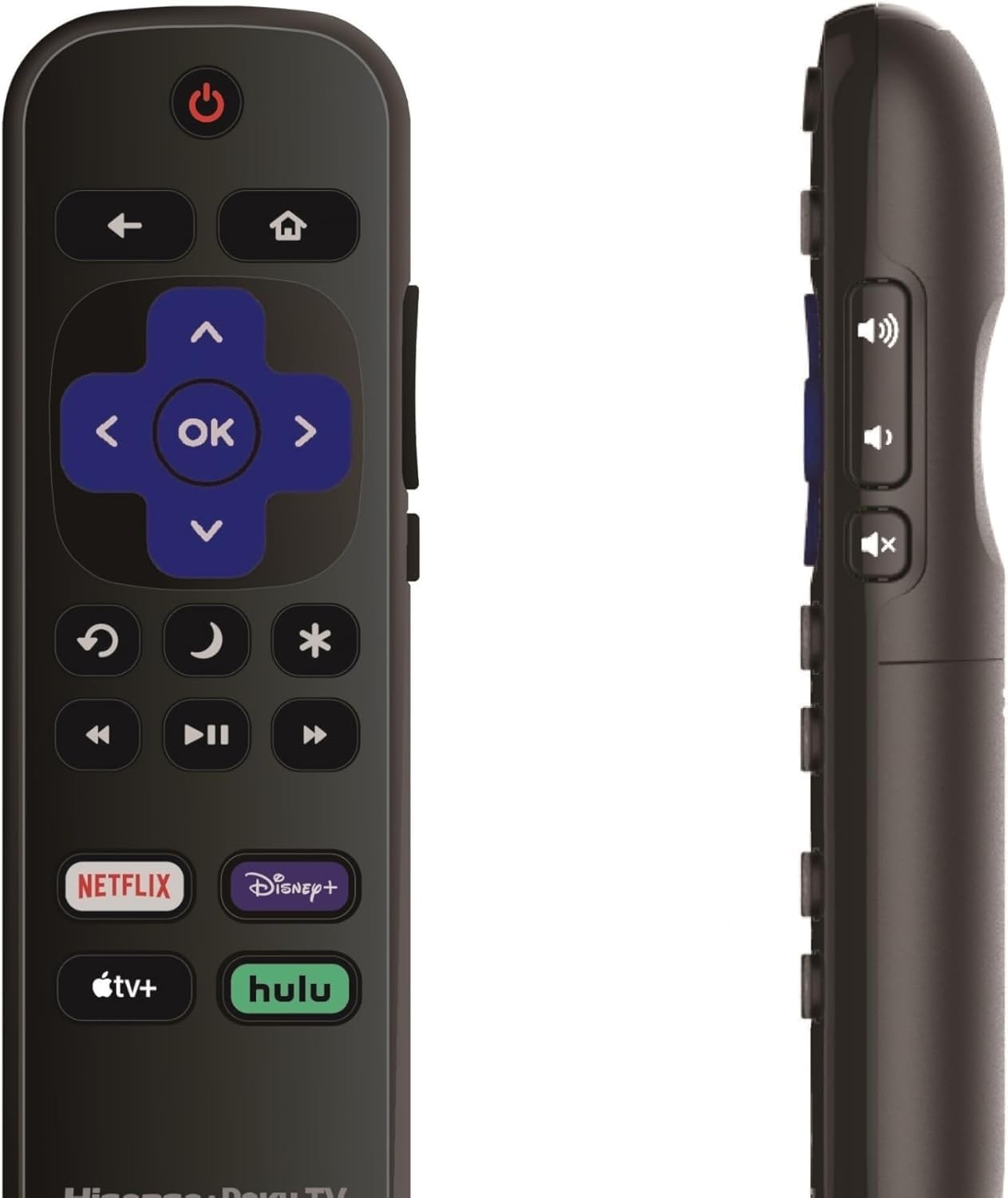 Replacement Remote Control Compatible with All Hisense Roku TV Smart 4K TVs ?Not for Roku Stick and Roku Box?(Netflix/Disney Plus/Apple TV+ / Hulu)