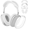 Fintie Case for AirPods Max 2 (2026) and AirPods Max 1 (2020/2024), Clear TPU Ear Cup Cover, Silicone Ear Pad and Headband Cover, Skin Protector