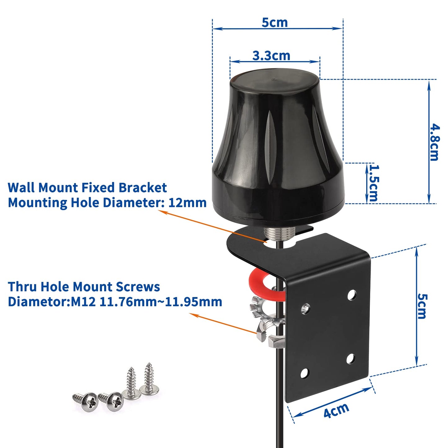 Bingfu 5dBi SMA Male Antenna Outdoor Fixed Bracket Wall Mount Waterproof Garage Door Gate Opener RP-SMA Antenna Extender