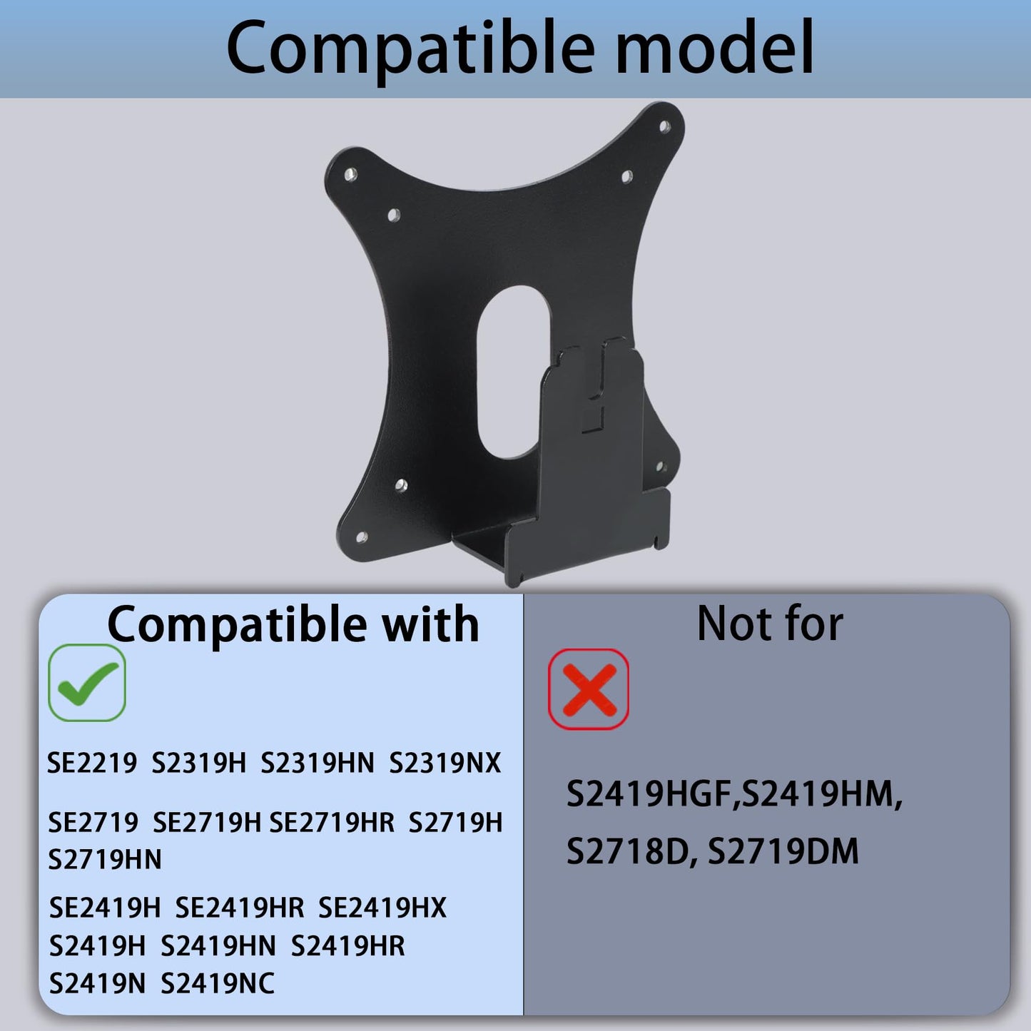 VESA Mount Adapter Compatible with Dell vesa Adapter for S2218H, S2318, S2319, S2419,S2718,S2719,SE2 Series and More Monitors