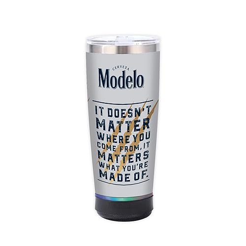 CJ TECH Modelo Tumbler with Bluetooth Speaker - Stainless Steel Insulated 20oz Tumbler Speaker with 3W Output, 500mAh Battery, 2.5-Hour Play Time,