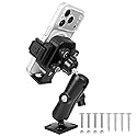FPN Universal Phone Mount Holder for Car, Truck, Boat - Vibration Dampener, Aluminum AMPS Square Base, Medium Arm, 1s Quick Lock/Release, Camera