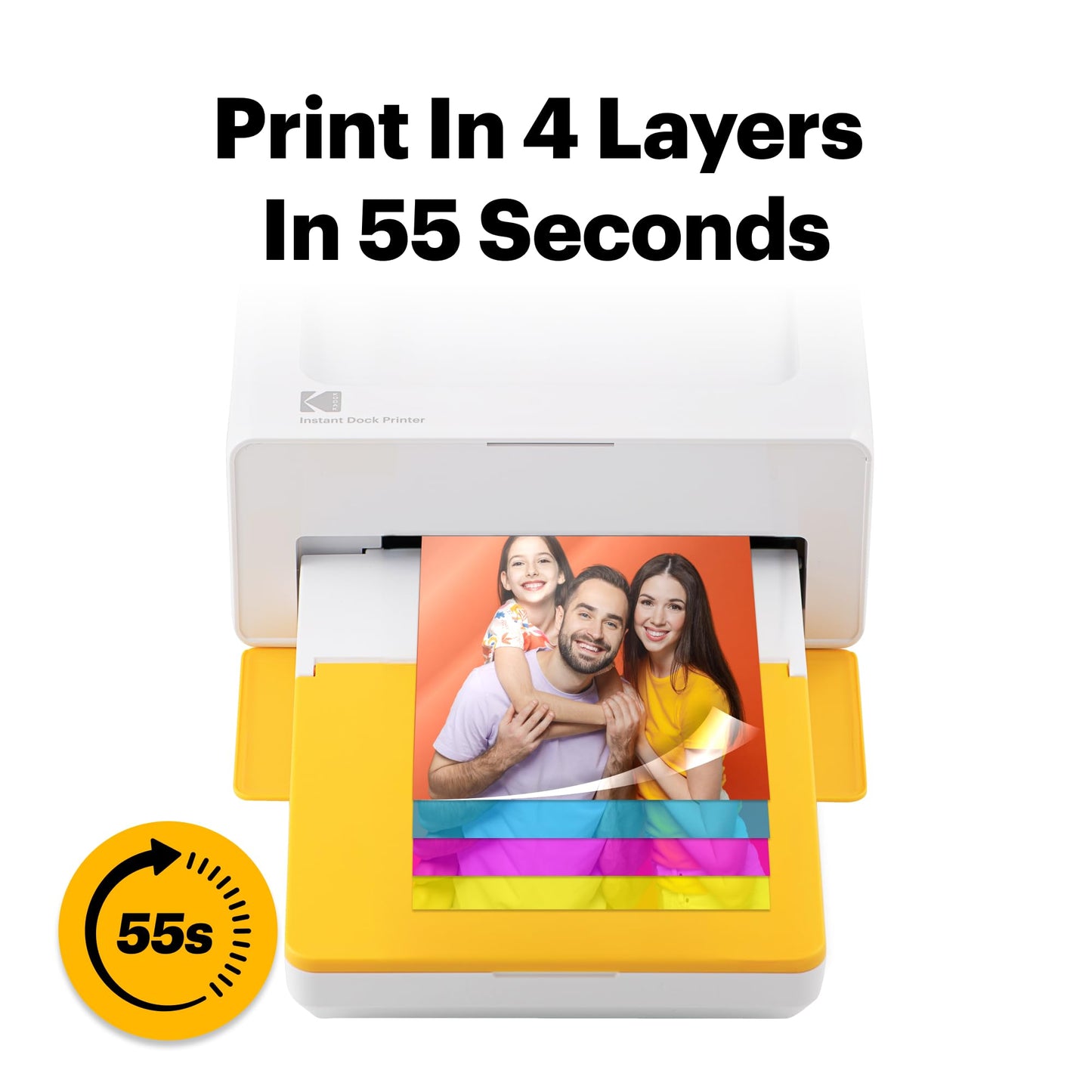 KODAK Dock Plus 4x6 Photo Printer, Smartphone Docking, 4PASS, 50 Sheets