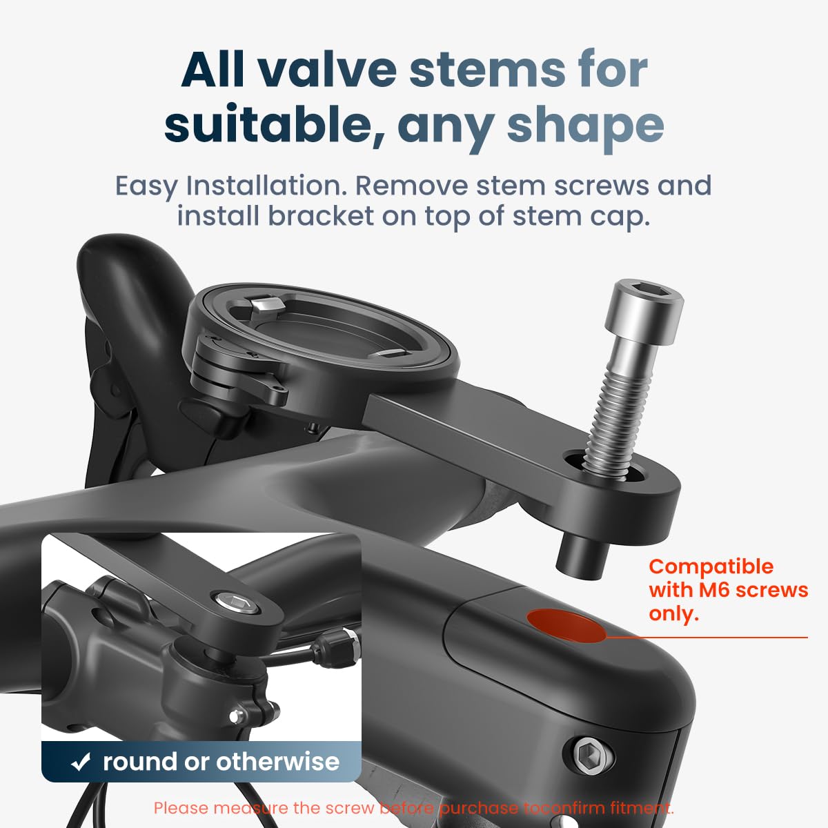 FASTAND Bike Stem Phone Mount with Dual Lock Buckles - CNC Aluminum Center Holder for iPhone & Android | Quick Install | Anti-Shake Clamp