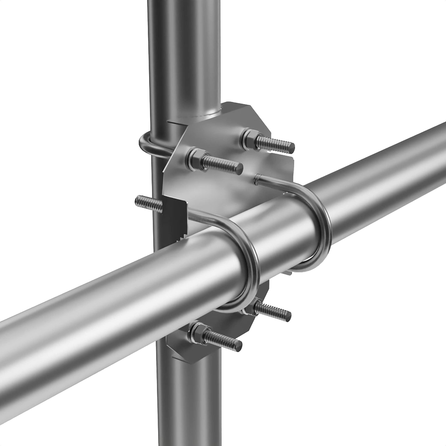 Proxicast X-Boom MIMO Antenna Mast Cross-Over Bracket Kit for 1.25" to 2.0" OD Pipes - Includes Heavy Duty Right-Angle Plate & Mounting Hardware