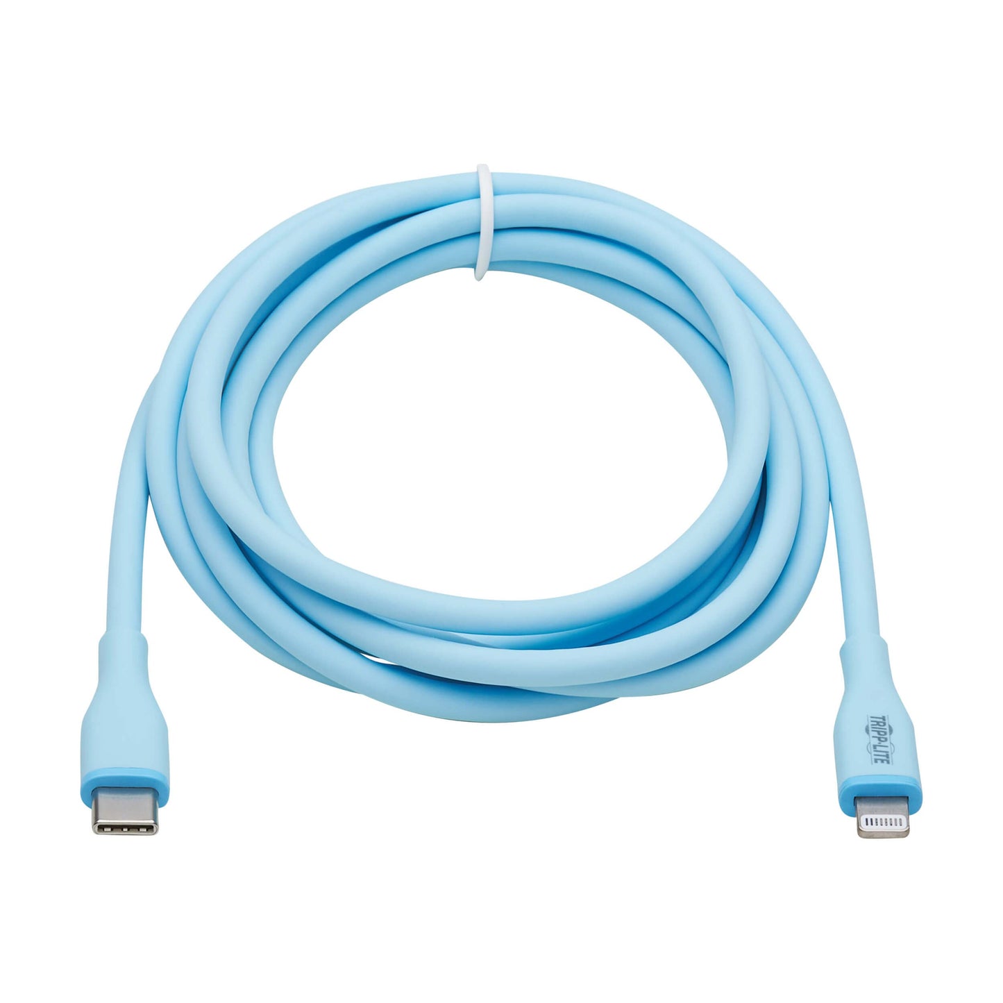 Tripp Lite Safe-IT USB-C to Lightning Charge Cable for iPhone & iPad, Male-to-Male Cable, MFi Certified, Light Blue, 6 Feet / 1.8 Meters, 2-Year…