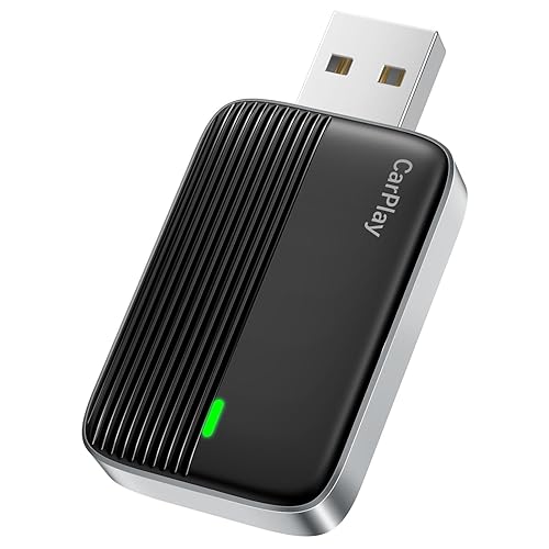 MoKo Wireless CarPlay Adapter for Apple iPhone, Mini Car Play Adapter for iOS 10+ & Cars with Apple CarPlay, Wired Car Play to Wireless, Fast Response
