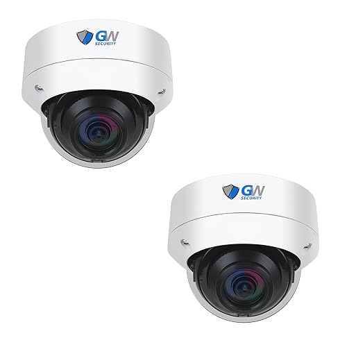 GW Security 4K 8MP Outdoor/Indoor PoE IP Microphone Smart AI Dome Security Camera (GW8533MIC), 2 Pack