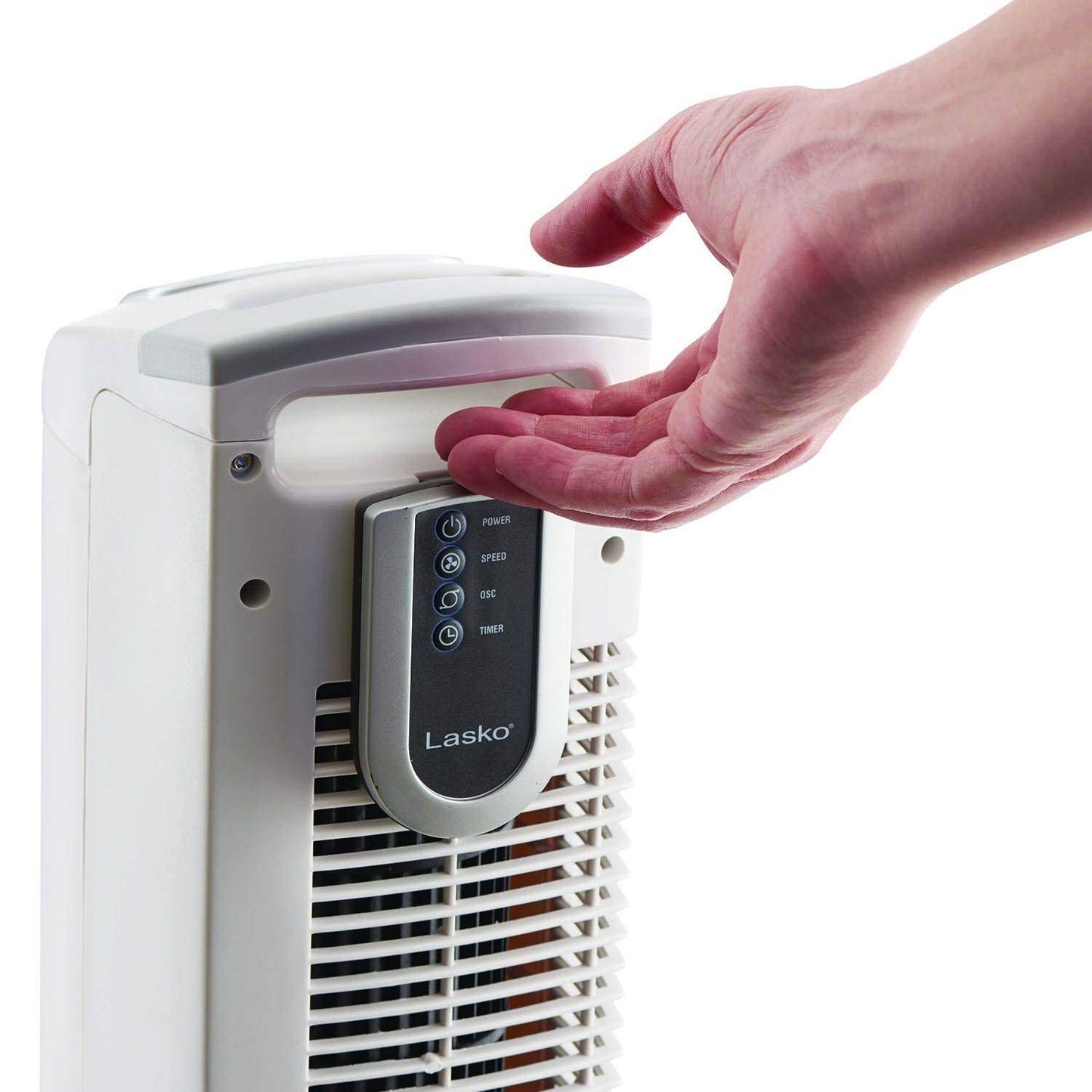 Lasko 36" 3 Speed Programmable Oscillation Tower Fan w/Remote, White (2 Pack)