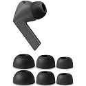 Geiomoo Silicone Ear Tips for Samsung Galaxy Buds 3 FE, Replacement Eartips Earbuds Earpads (Black,L/M/S)