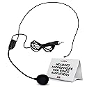 Voicebooster Speak Out Headset Microphone Lightweight Adjustable Boom Mic with Feedback Control - 3.5mm Plug for Voice Amplifiers for Public Speaking