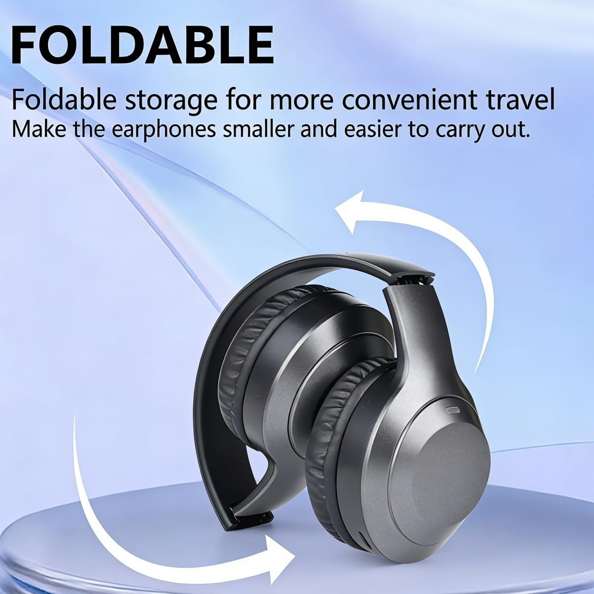 Wireless Bluetooth 5.4 Headphones Over Ear ,Noise Reduction Wireless Headphones with Microphone/Deep Bass,Adjustable HiFi Stereo Foldable On Ear
