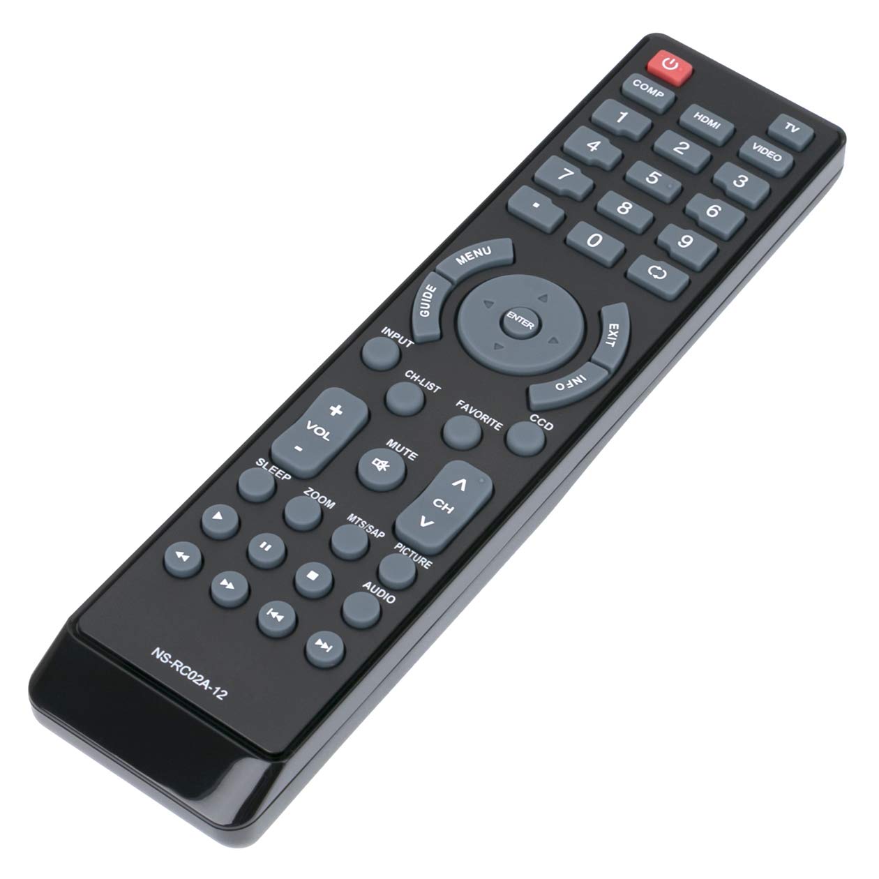 NS-RC02A-12 NSRC02A12 Replace Remote fit for Insignia LCD LED TV NS-15E720A12 NS-19E450A11 NS-22E730A12 NS-24E730A12 NS-26L450A11 NS-32E570A11
