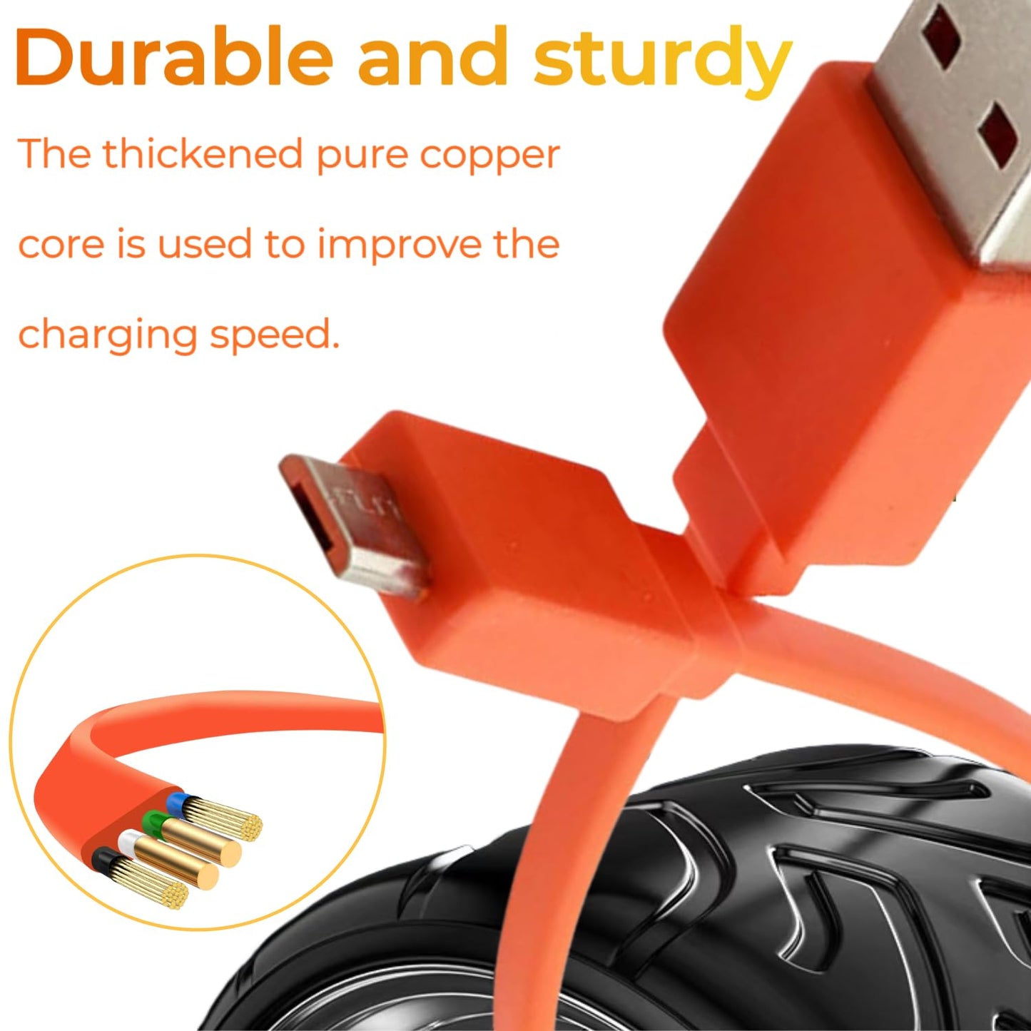 Fast Charger Charging Cable Compatible with Ring Enabled Video Doorbell (Released in 2020) 2/3/3 Plus/ 4, Peephole Cam, Doorbell Pro, Camera Battery