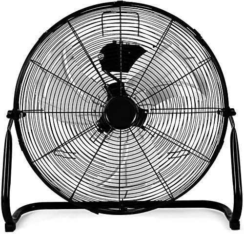 20 Inch 3-Speed High Velocity Heavy Duty Metal Industrial Floor Fans Oscillating Quiet for Home, Commercial, Residential, and Greenhouse Use