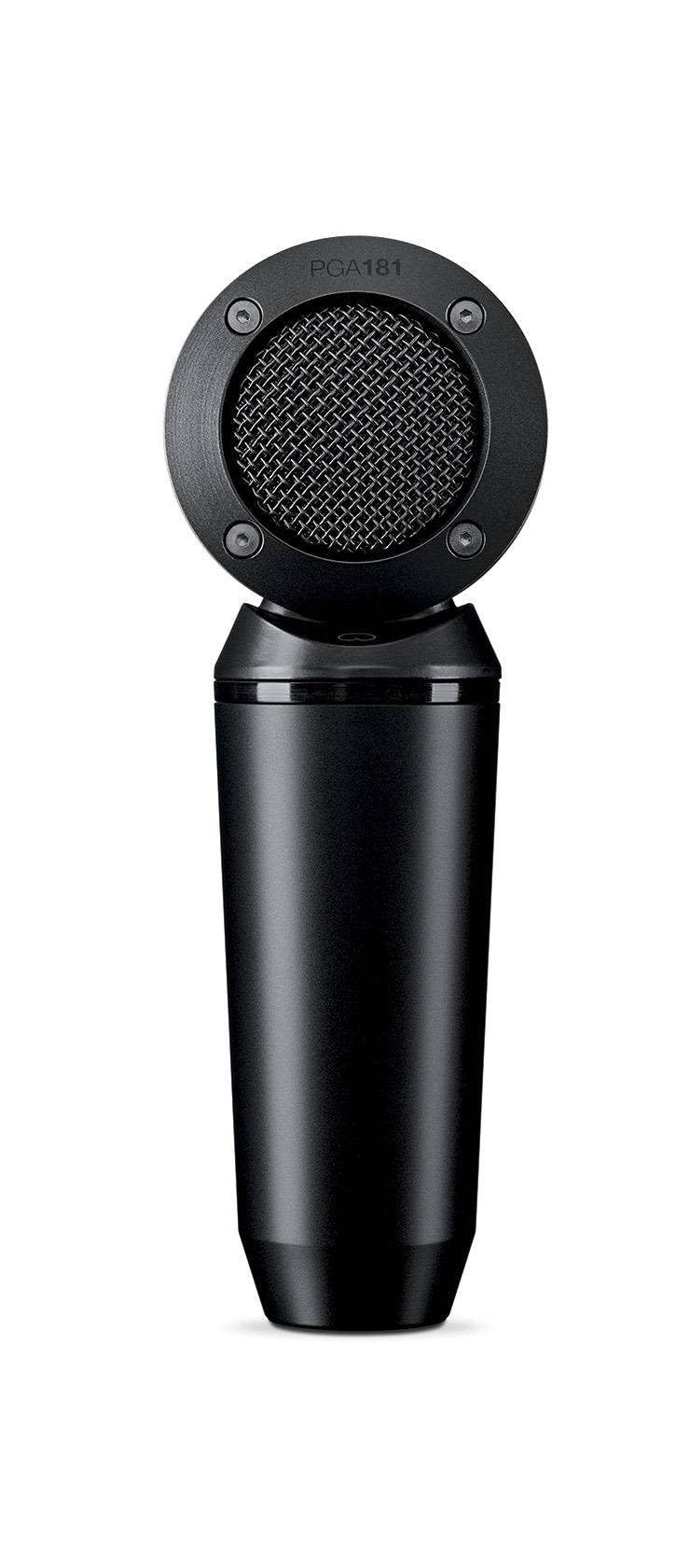 Shure PGA181 Condenser Microphone - Side-Address Mic for Instrument and Vocals with Cardioid Pick-up Pattern, 3-pin XLR Connector, Stand Adapter and