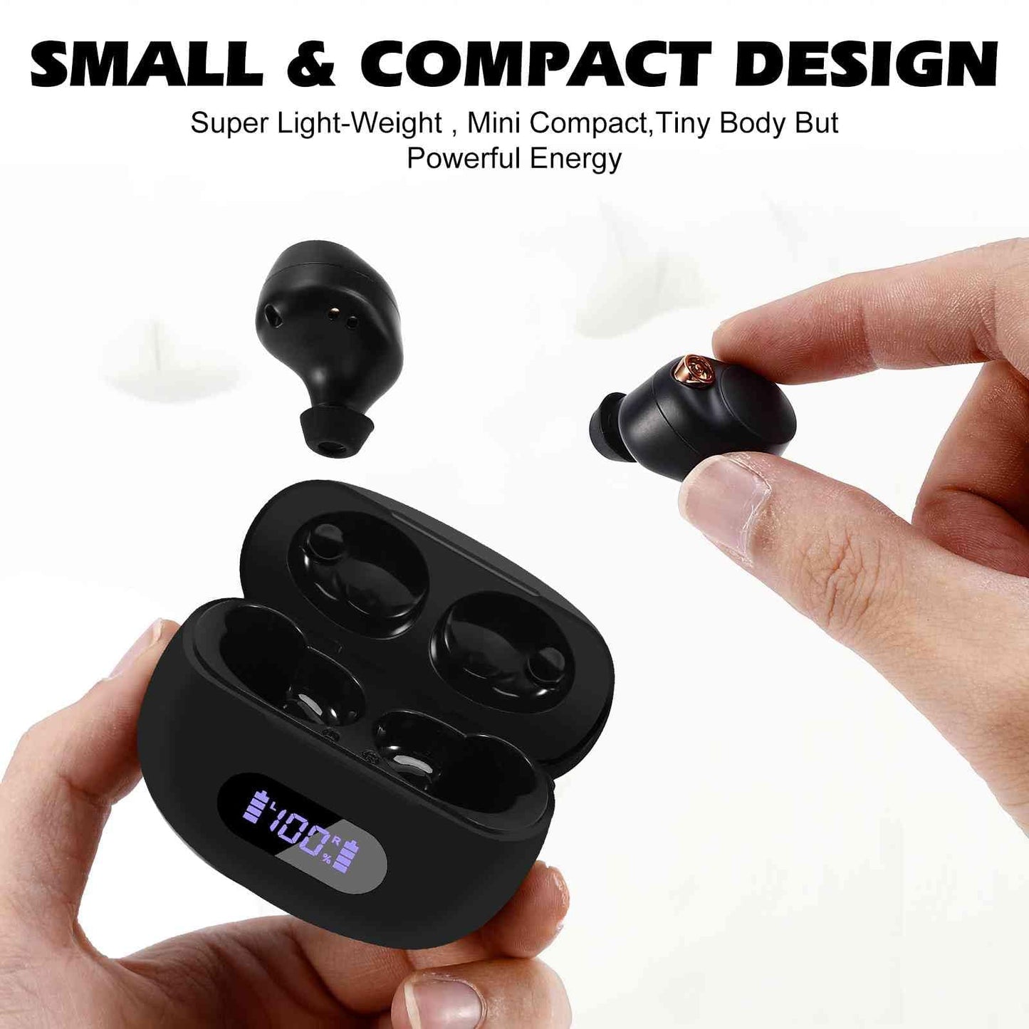 UrbanX True Wireless Bluetooth Earbuds + Charging Case, Black, Dual Connect, IPX5 Water Resistance, Bluetooth 5.2 Connection, Balanced, Bass Boost…