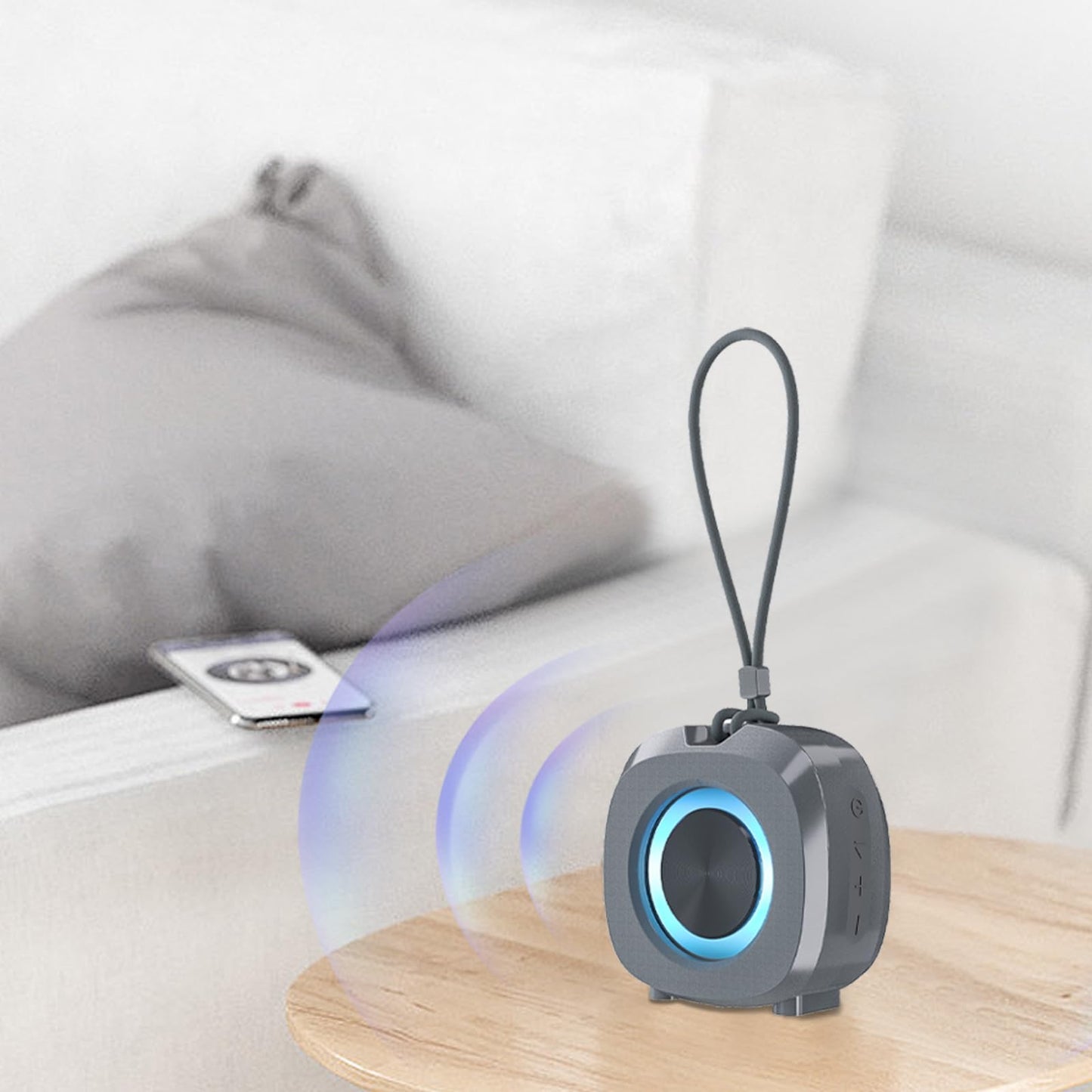 PEICHENG Speaker, Small Portable Bluetooth Wireless IPX5 Waterproof Shower Speaker,Loud Stereo Sound Deep Bass,TWS Paire, RGB Lights,Long Playtime