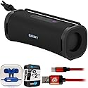 Sony SRSULT10/B ULT Field 1 Wireless Ultra Portable Bluetooth Compact Speaker, Black Bundle with 2 YR CPS Protection Pack, Mizco Travelocity in-Ear
