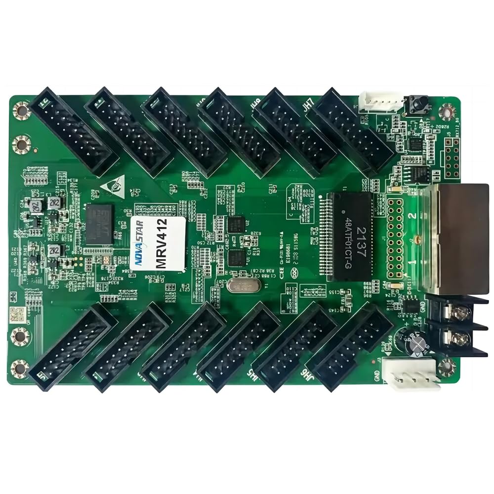 ZiaYi MRV412 Novastar LED Screen Receiving Card Display Control System Card 512x512 Pixels 12*HUB75E Interface
