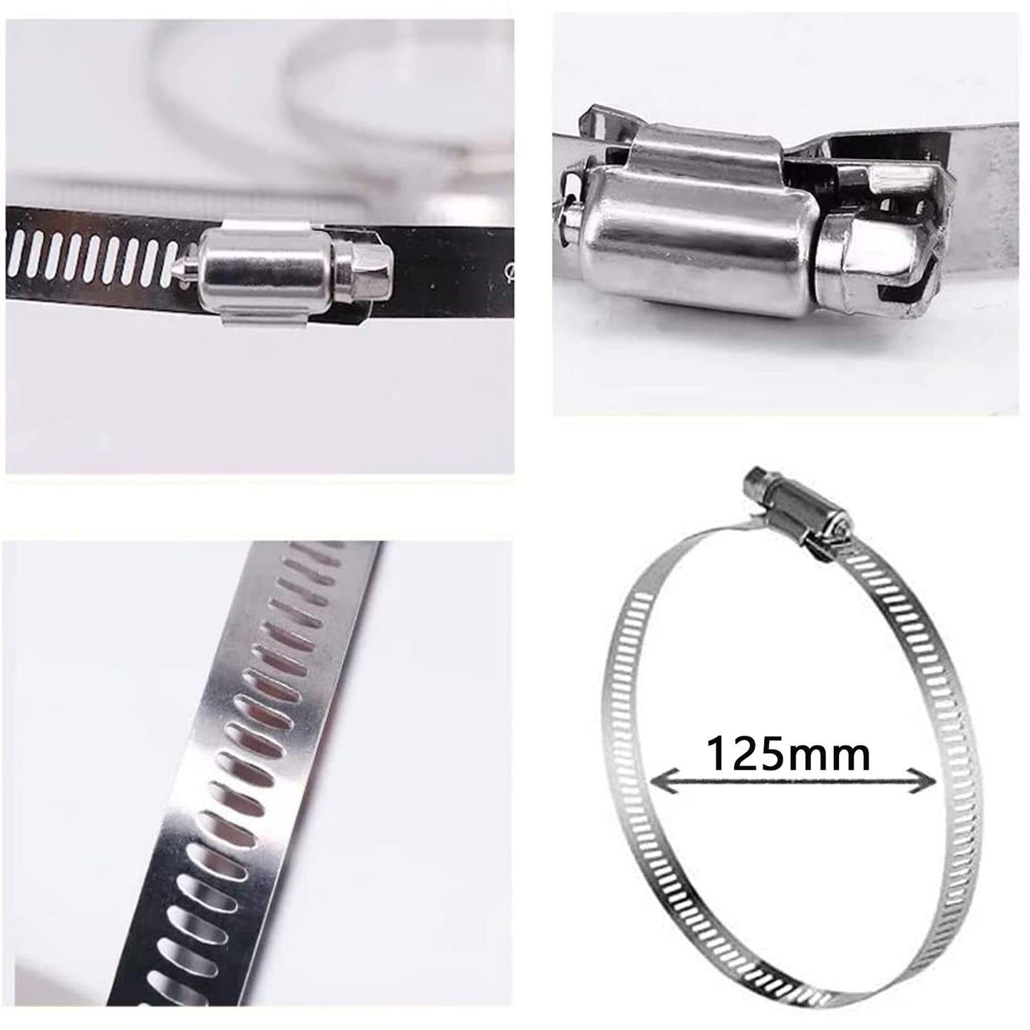 WiTi Universal Vertical Pole Mount for Security Camera, Stainless Steel Mounting Corner Bracket with 3 Loop Pipe Clamps, Suitable for CCTV Cameras LED
