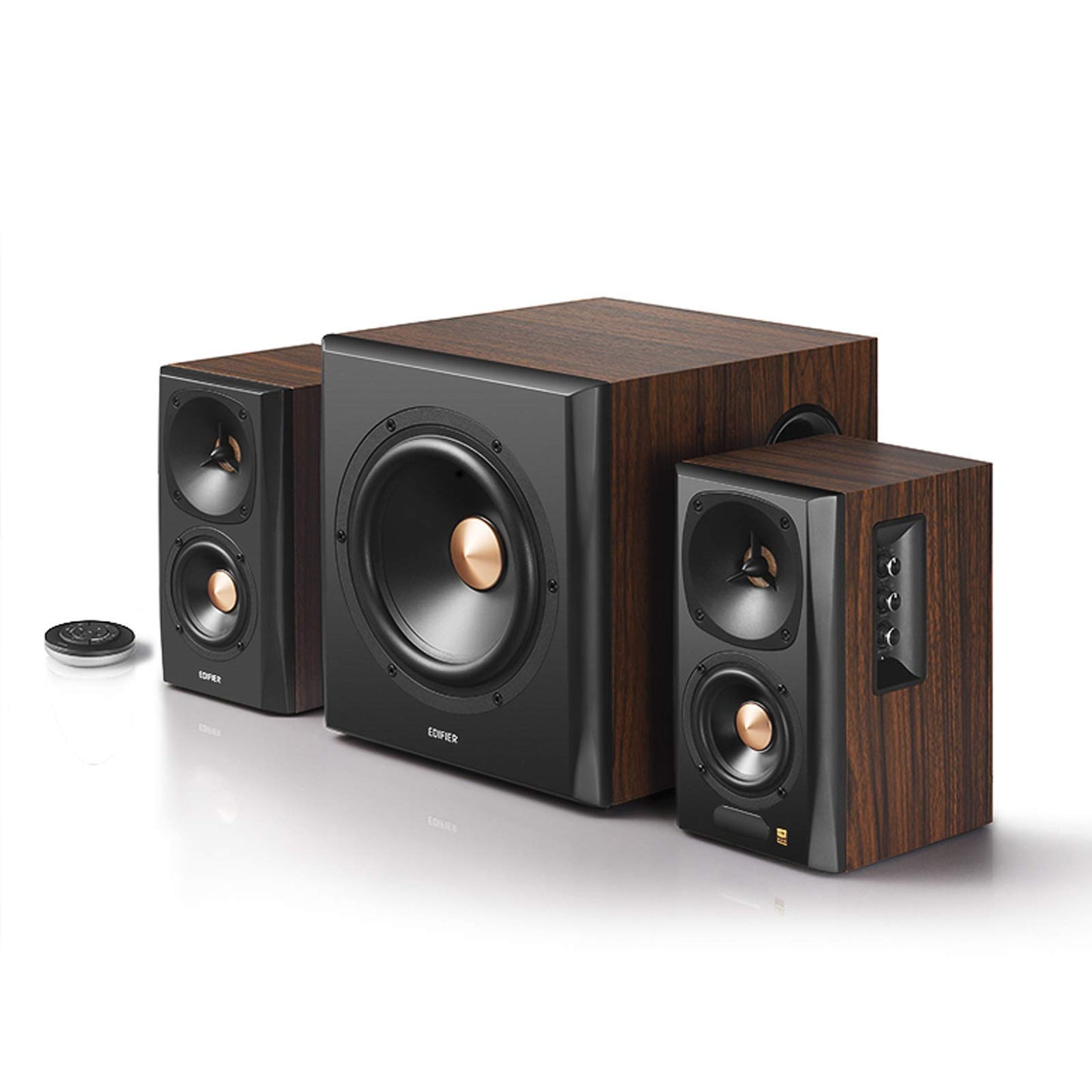 Edifier S360DB Bookshelf Speaker and Subwoofer 2.1 Speaker System Bluetooth v4.1 aptX Wireless Sound for Computer Rooms, Living Rooms and Dens