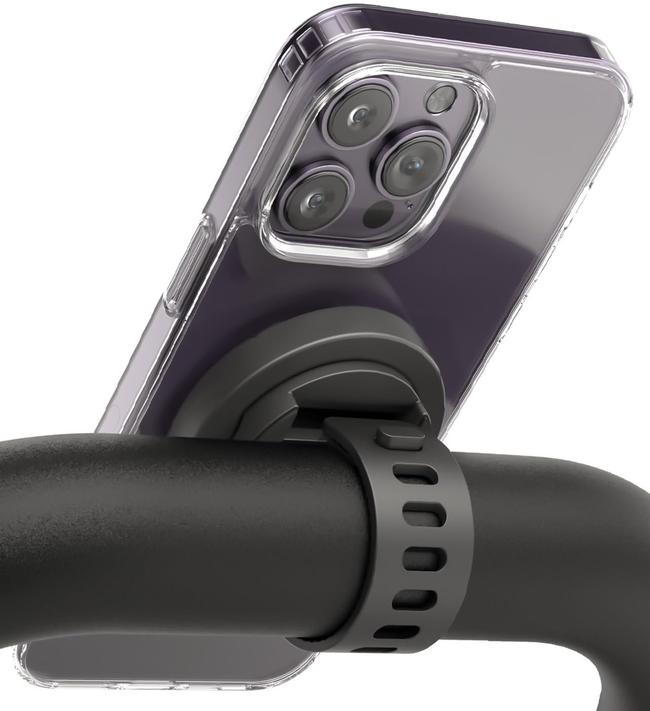 ENCASED Grip-X Magnetic Bar Mount, Compatible with MagSafe - Phone Holder for Gym, Home Fitness Bikes, Workout Equipment, Stroller and Cart Handlebars