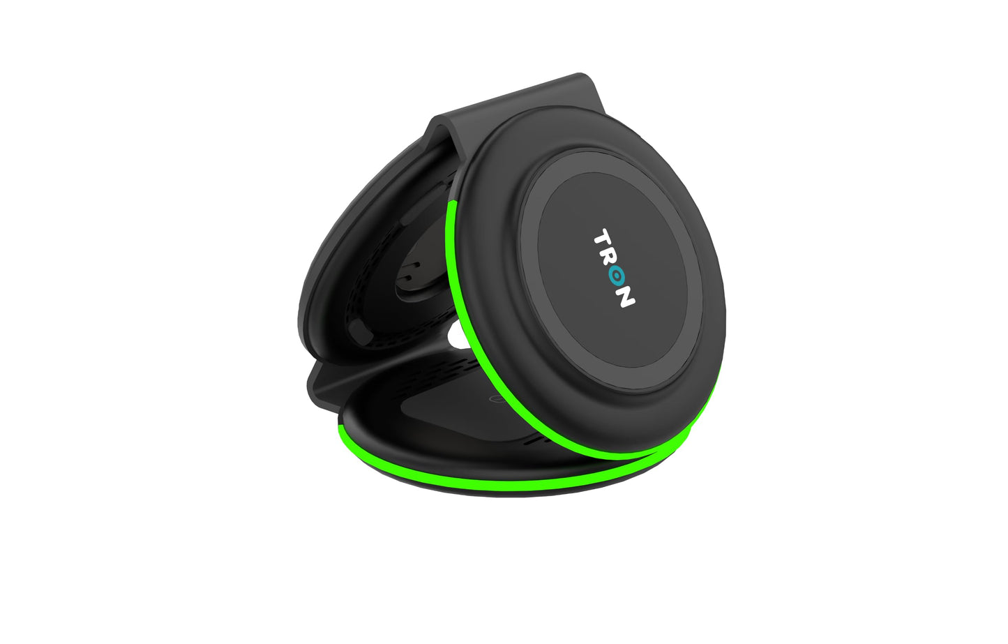 Tron 3 in 1 Foldable Magnetic Wireless Charger - Travel Charging Pad Dock for IWatch iPhone 16 15 14 13 12 Pro Max Plus & Earbuds
