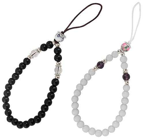 zdyCGTime (2Pack Mobile Phone Lanyard Crystal Bead Wrist Lanyard with key Chain, Mobile Phone Camera Wallet MP3 MP4 U disk PSP key chain