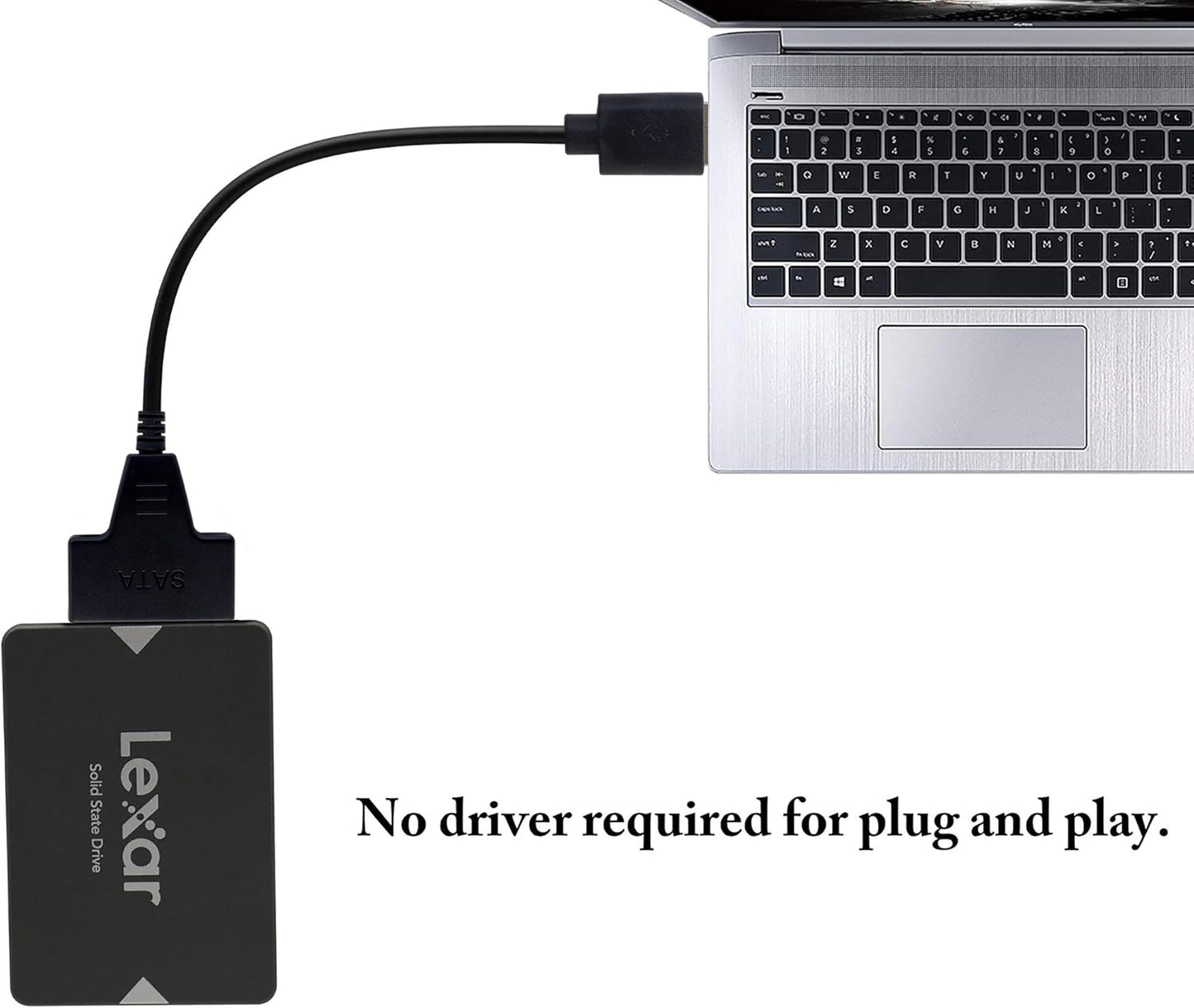 zdyCGTime SATA to USB Cable - USB 3.0 to 2.5” SATA III Hard Drive Adapter - External Converter for 2.5 inch SSD&HDD Data Transfer Support UASP 20cm