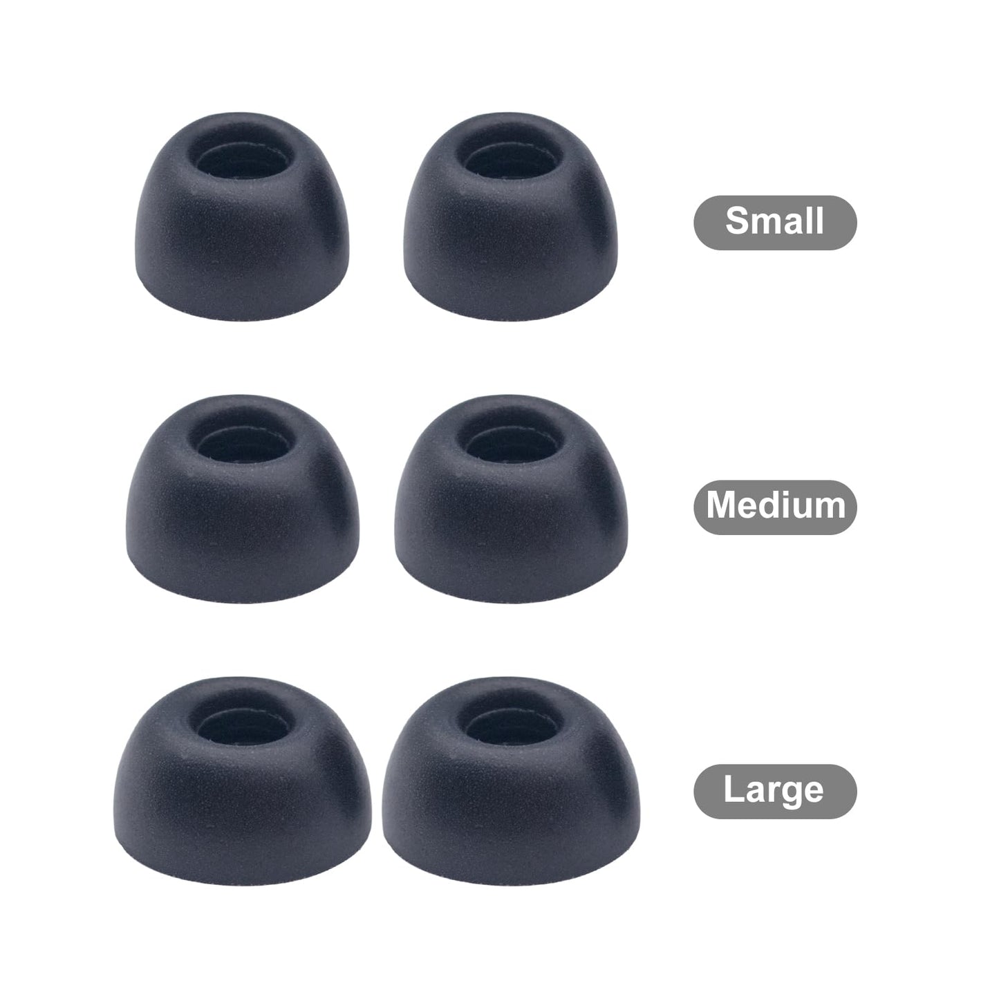 Replacement Ear Tips for Bose New QuietComfort Ultra Earbuds (2nd Gen) Wireless Earbuds, Memory Foam Tips 3 Pairs (S/M/L) Black
