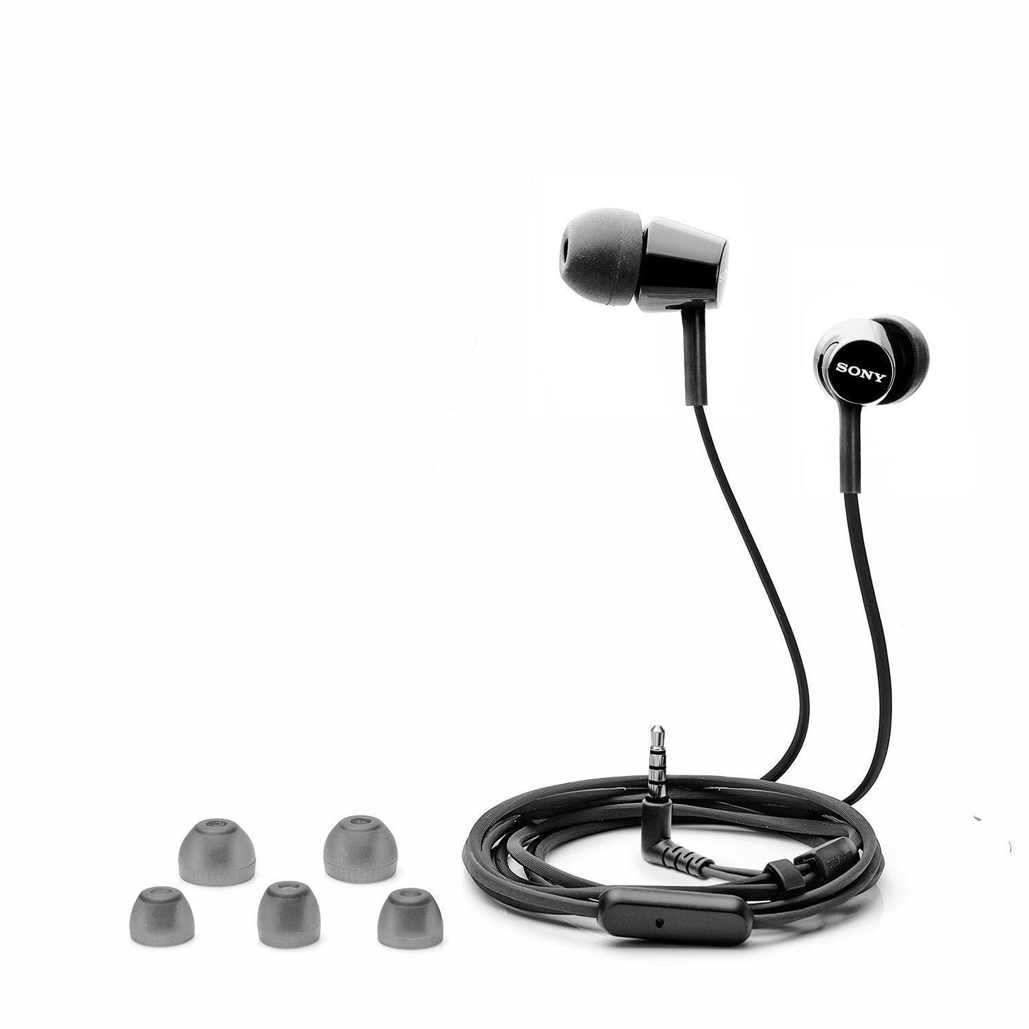 Sony MDREX155AP in-Ear Earbud Headphones with mic for Phone Call, Black