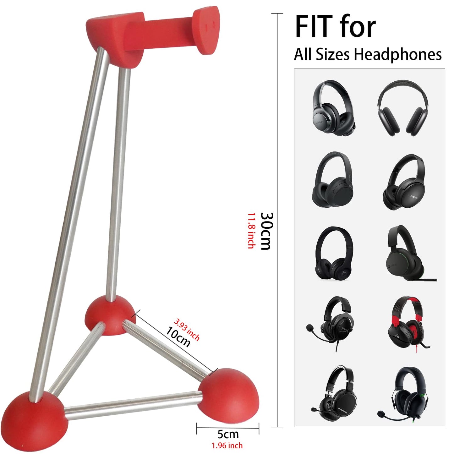 Headphone Stand, Desktop Headset Holder, Desk Earphone Stand, Gaming Headsets, for SteelSeries/Logitech/HyperX/Sony/Beats/Sennheiser/Anker/Xbox…