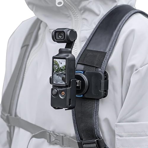 SUREWO Magnetic Quick Release Osmo Pocket 3 Backpack Clip Mount,360° Rotation Quick Clip Mount Compatible with DJI Osmo Pocket 3