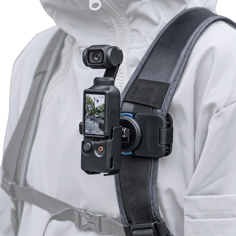 SUREWO Magnetic Quick Release Osmo Pocket 3 Backpack Clip Mount,360° Rotation Quick Clip Mount Compatible with DJI Osmo Pocket 3