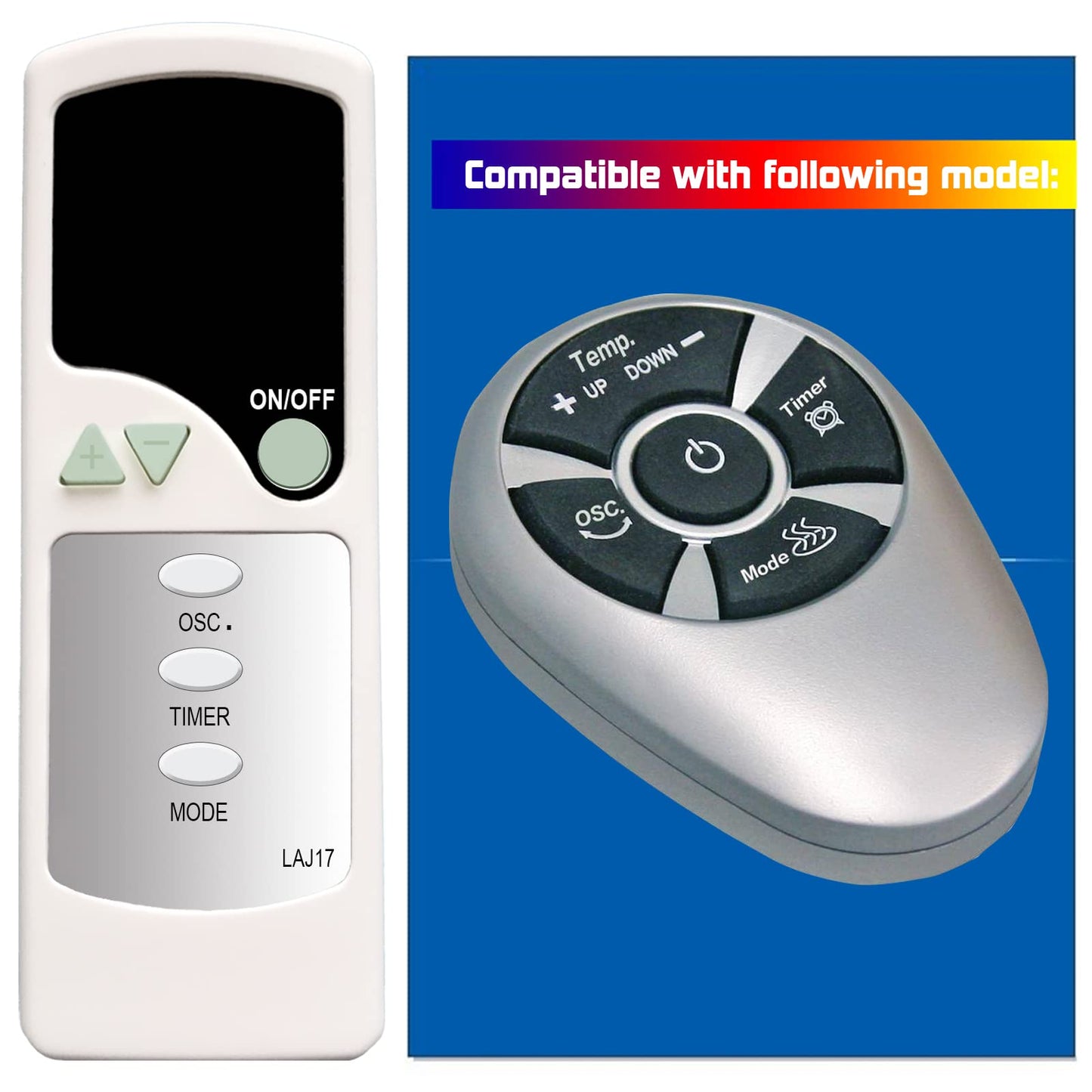 Replacement for Optimus Oscillating Tower Heater Fan Remote Control for Model H-7315