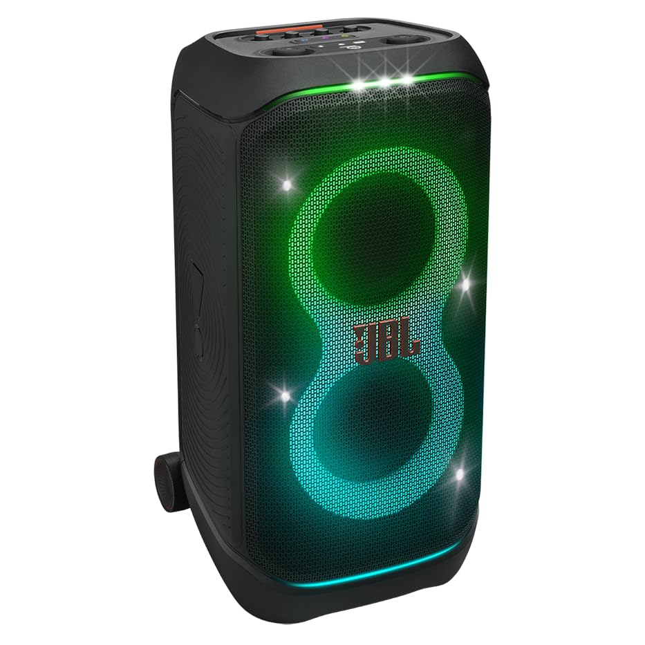 JBL PARTYBOX Stage 320 Portable Party Speaker Bundle with gSport Cargo Sleeve (Black)