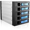 iStarUSA Group 3x5.25-5x3.5 SATA Raid Cage SATA w/Blue Tray Handle (BPU-350SATA-BLUE)