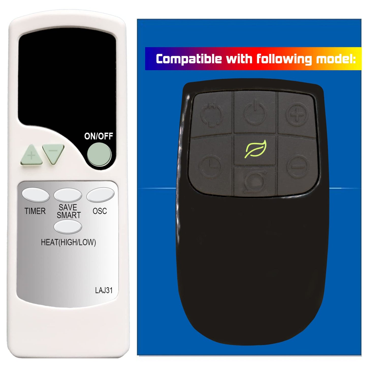 Replacement Remote Control for Lasko 5538 Ceramic Tower Heater Fan Remote Control