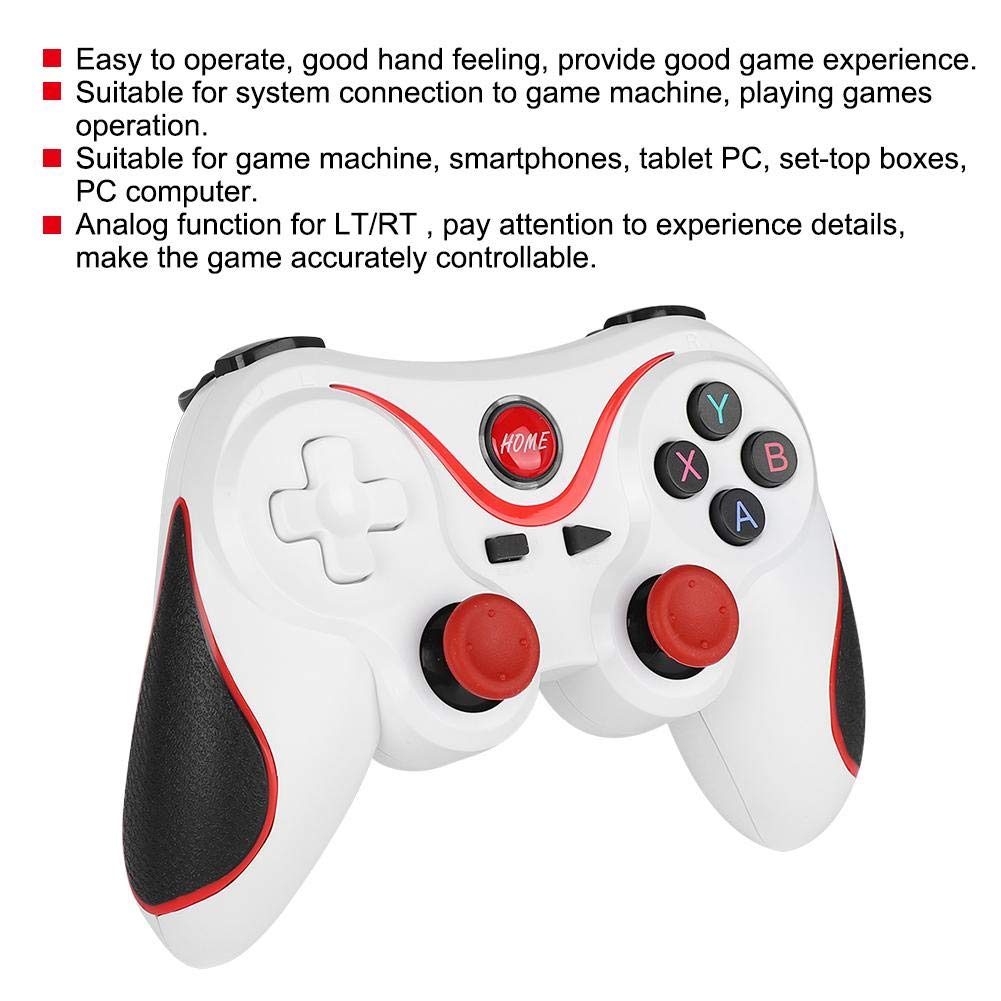 ASHATA Bluetooth Game Controller, Universal Controller Gamepad Handle Joystick Gaming Controller Remote, for Andriod, for IOS, for 7/8/10