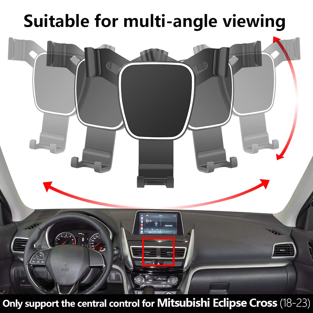 LUNQIN Car Phone Holder for Mitsubishi Eclipse Cross 2018-2026 EC Auto Accessories Navigation Bracket Interior Decoration Mobile Cell Phone Mount