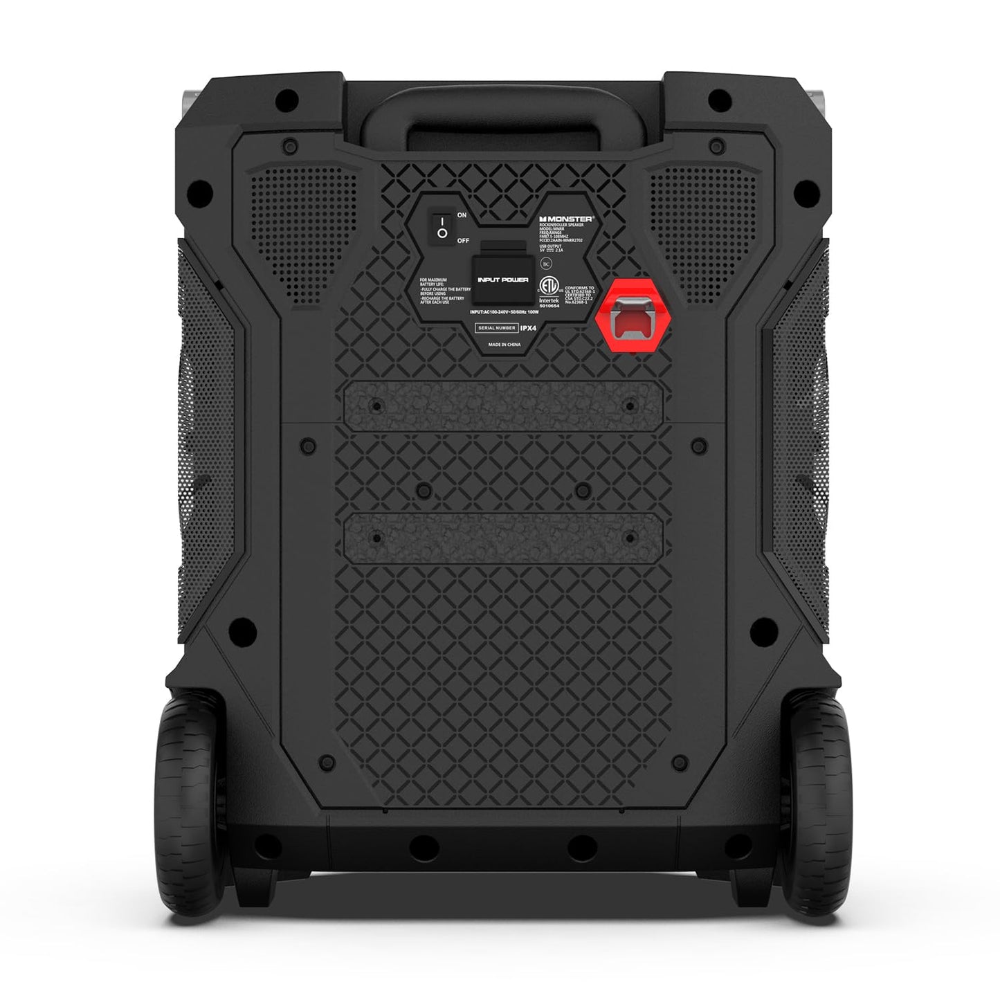 Monster Rockin’ Roller 360 Indoor/Outdoor Portable Bluetooth Speaker | Up to 240W of 360 Degree Sound & Up to 100 Hours of Playtime | Includes