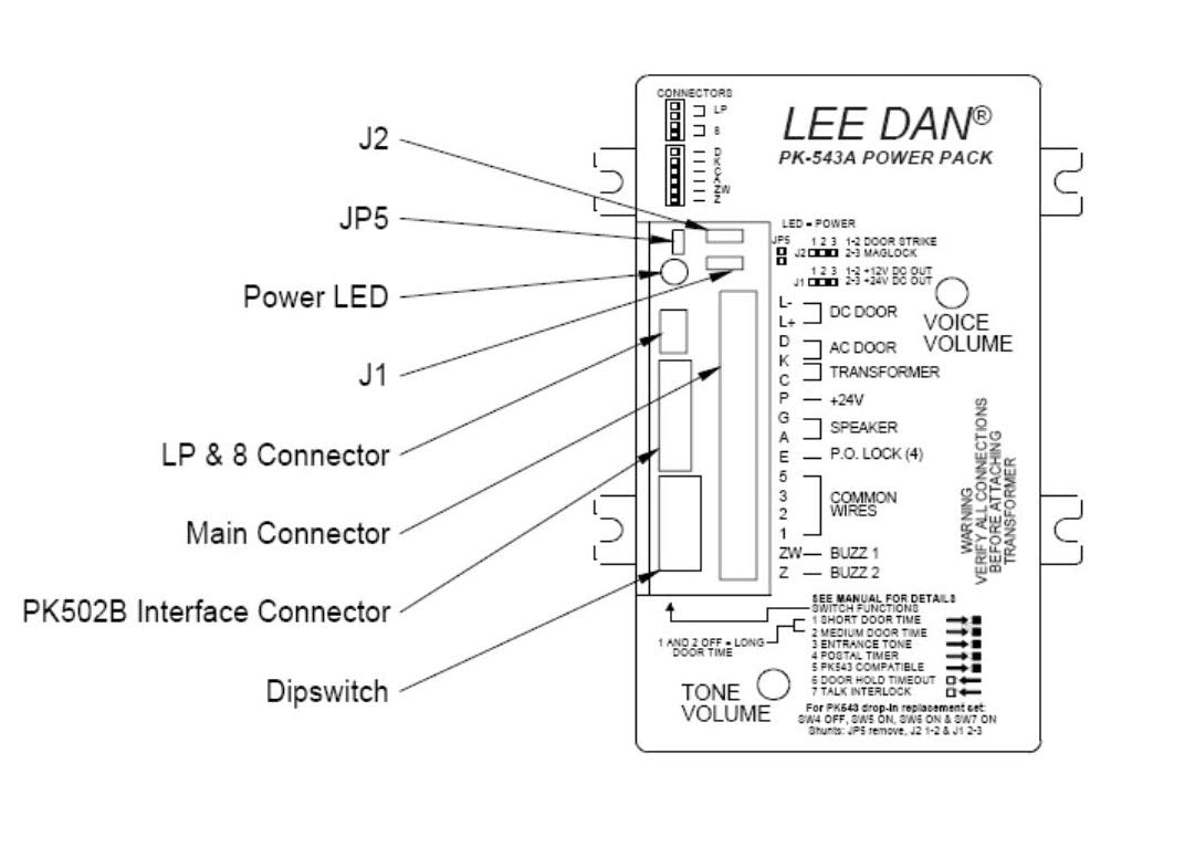 LEE DAN PK-543A 5-4-3 WIRE APARTMENT INTERCOM AMPLIFIER