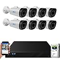 GW Security 8MP 4K Security Camera System with AI Face/Human/Vehicle Detection, 8 Channel DVR and 8 x 8MP Outdoor/Indoor HD-TVI Coaxial CCTV Bullet