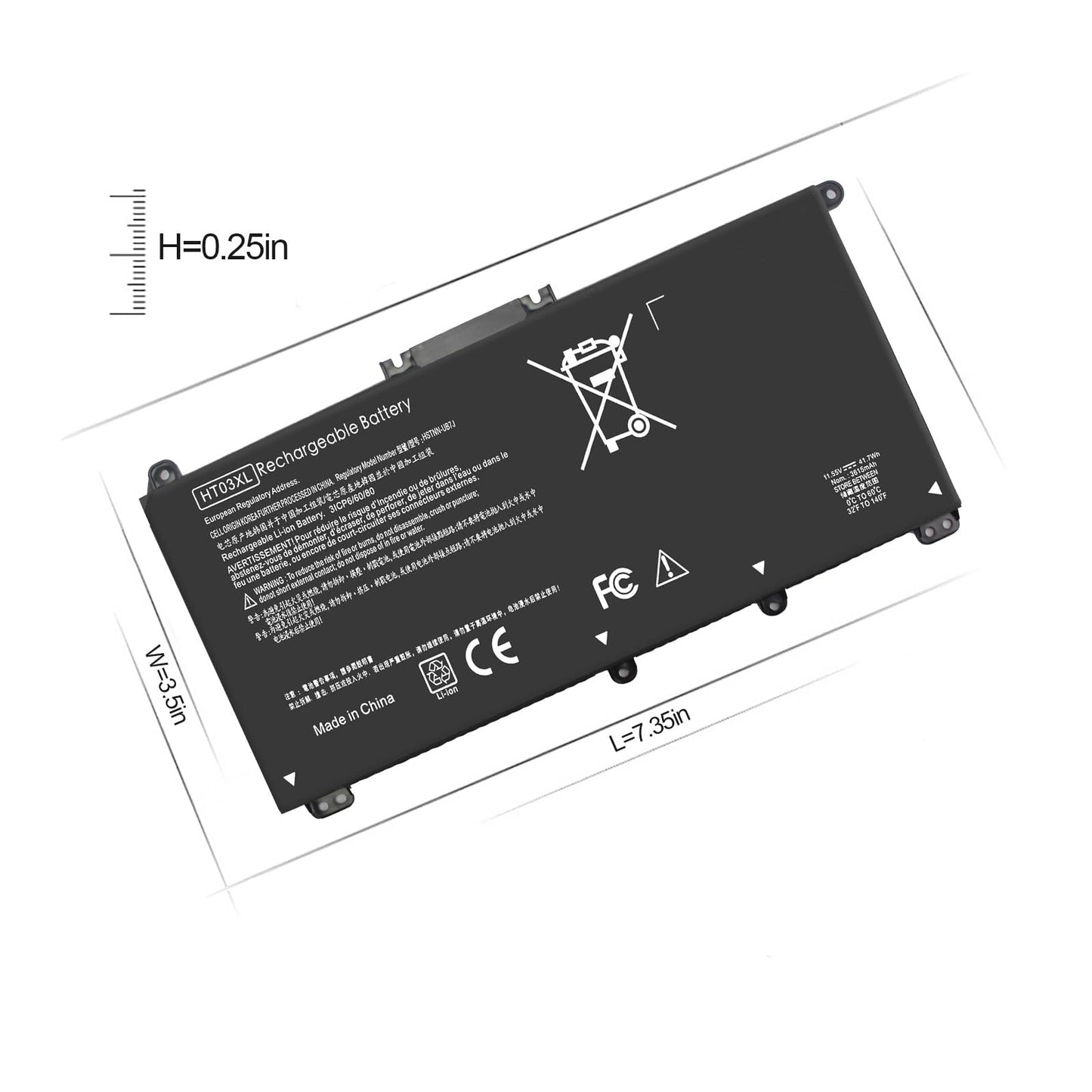 ESTENGPRO HT03XL L11119-855 Laptop Battery Compatible with hp Pavilion 15 15-DA 15-DB 15-CS 15-DW 15-DY Pavilion 17 17-by 17-CA Pavilion 14 14-CE
