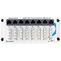 Steren 8 Port Network Hub - FastHome Cat 5E Termination Data Hub Module - High-Speed Network Connector for Home & Office