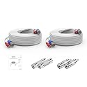 ANNKE 2 Pack Security Camera Cable 30M/100ft All-in-One BNC Video Power Cables, Extension Wire Cord for CCTV Cams DVR Surveillance System with 2X