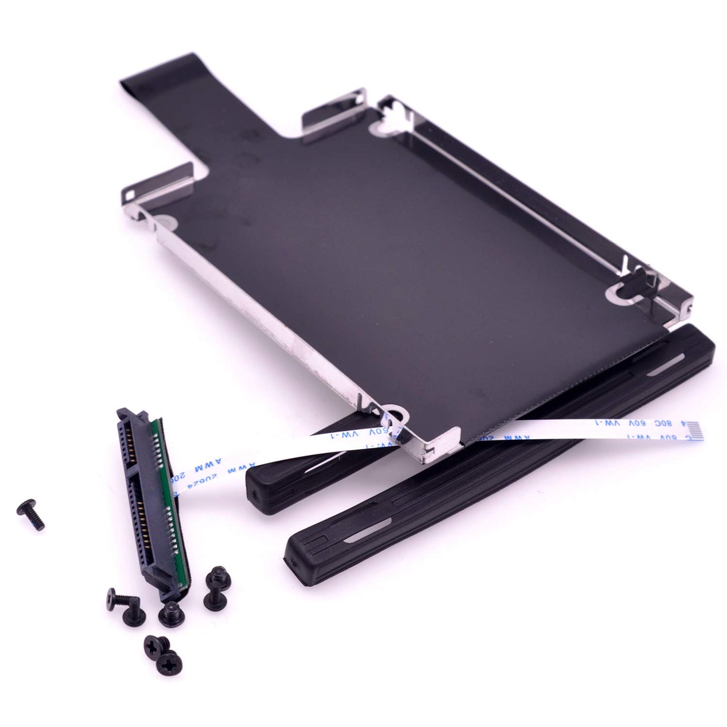 Deal4GO SSD SATA Hard Drive Cable w/HDD Caddy Bracket for HP 15s-dy/du/gr/DW Series, Black Plastic, Compatible with 2.5 inch SATA HDD/SSD up to 7mm,