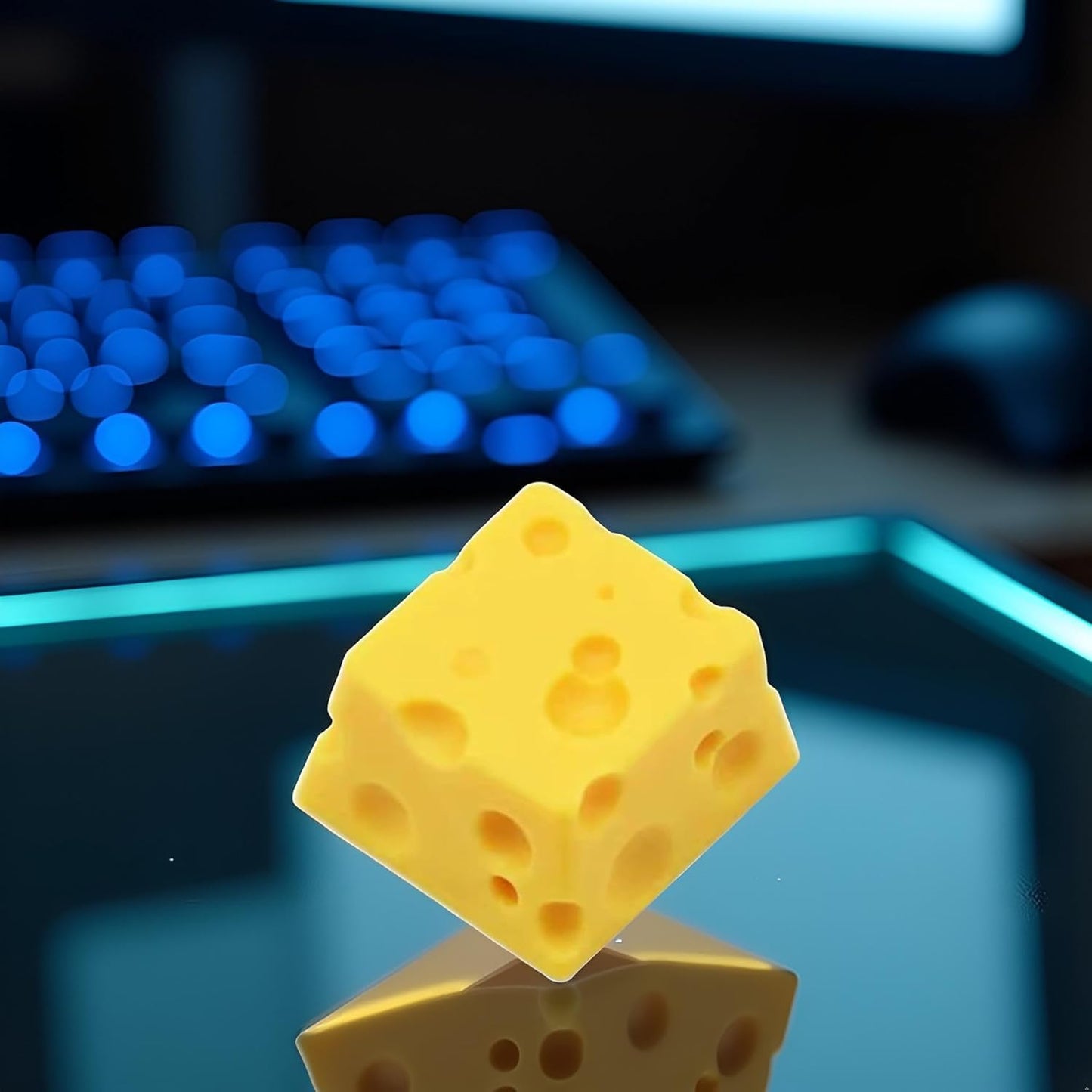 Yellow Resin Keycap Mechanical Keyboard for Key Caps for Cherry MX Switches Keyboards DIY for Key Cap Personality Cheese Keycaps Keycap, Computer
